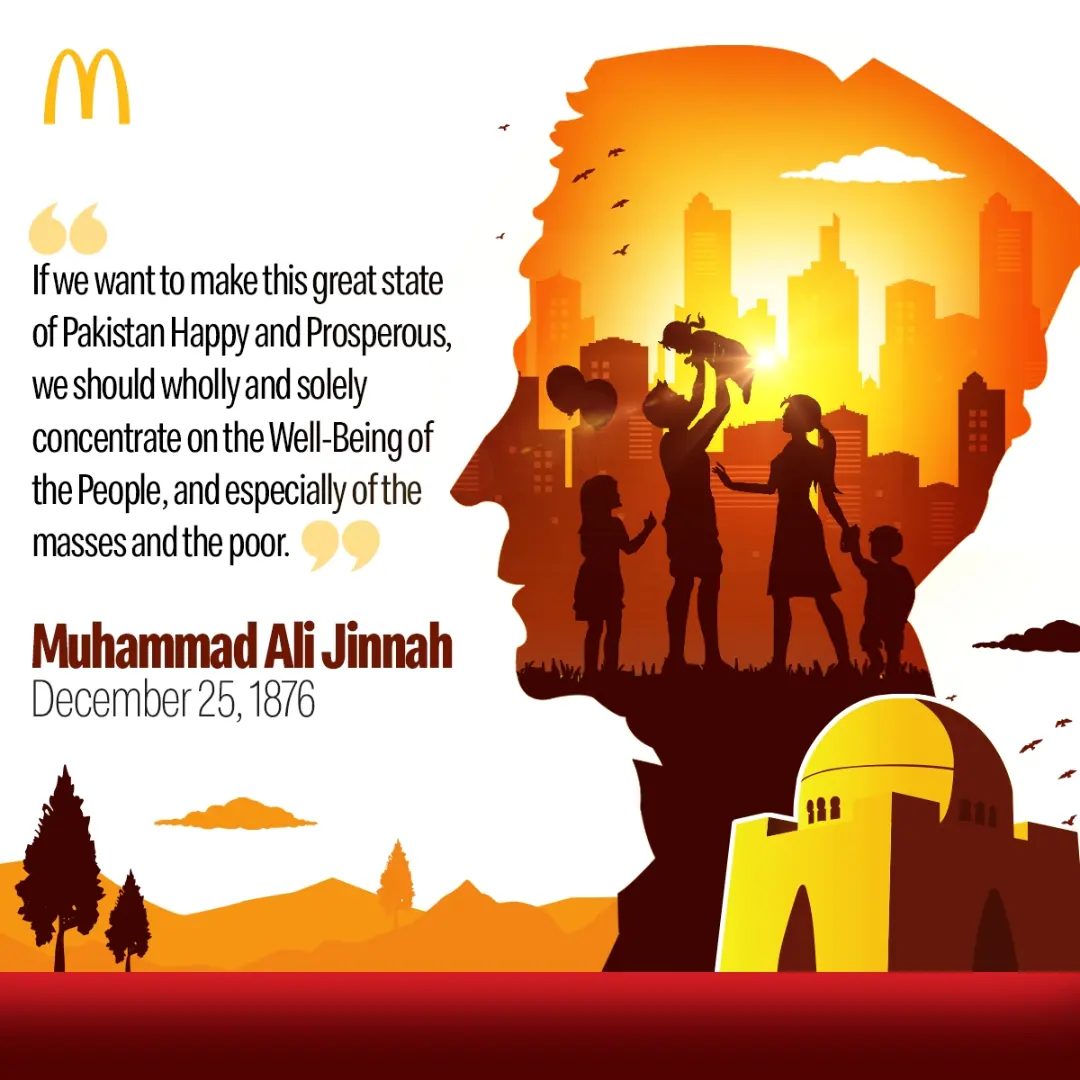 Let's follow Jinnah's vision of making our country a better place for everyone.
#QuaideAzam #QuaidDay #MuhammadAliJinnah #25December #McDonaldsPakistan