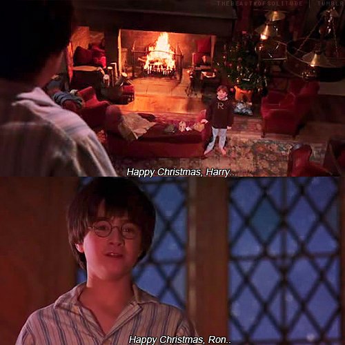 — Feliz Navidad, Harry. — Feliz Navidad, Ron.
