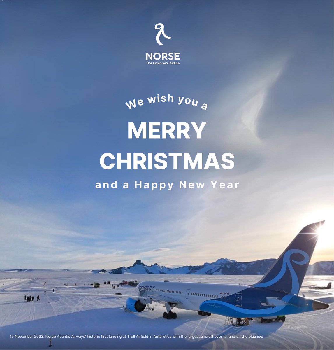 Merry Christmas from the whole team here at Norse. It's been a lovely year flying with you, and we can't wait for many adventures to come in 2024…✈️ #flynorse