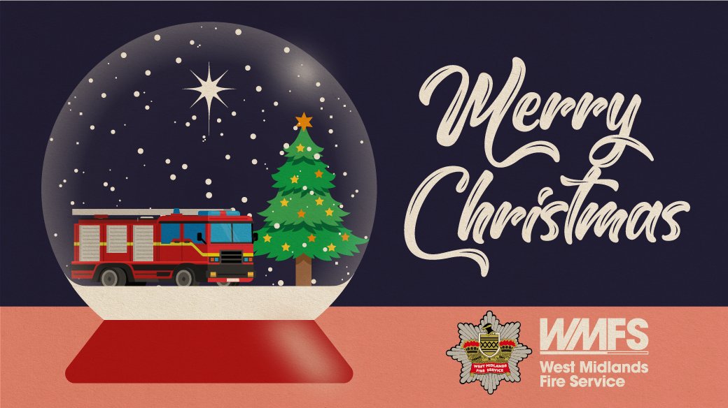 From our Chief Fire Officer @Wayne_Brown5, and all of us at West Midlands Fire Service, we wish our communities a very happy, and safe, Christmas 🎅 🎄 ☃️ Our crews will be on duty keeping you and the West Midlands safe, as always 🙏 🎄