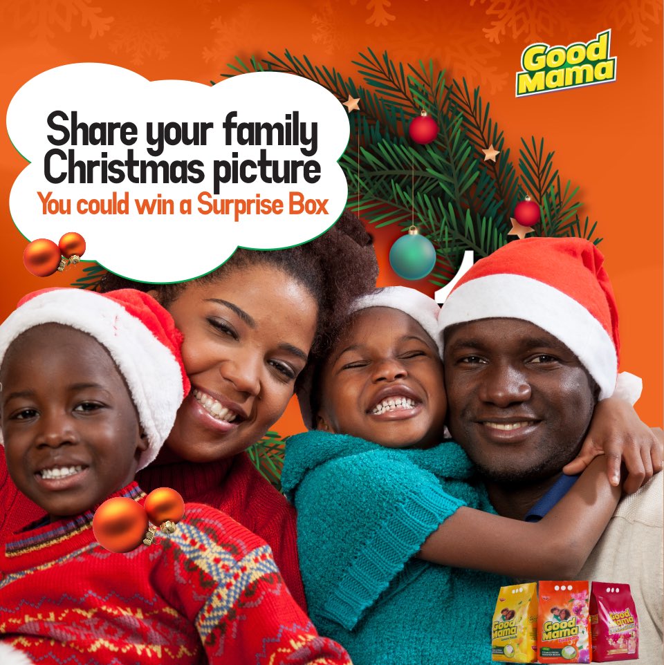 GoodMamaNigeria's tweet photo. We want to see Five most creative Christmas family photos and captions
The lucky ones win the Good Mama Surprise
Box.
- Follow Good Mama on Facebook,
Instagram, Tiktok and X.
- Tag tag @goodmamanigeria
- Use hashtags
#GoodMamaDecemberSurprise
#ExtraClean
#ExtraFresh https://t.co/C1Q7CfHOST