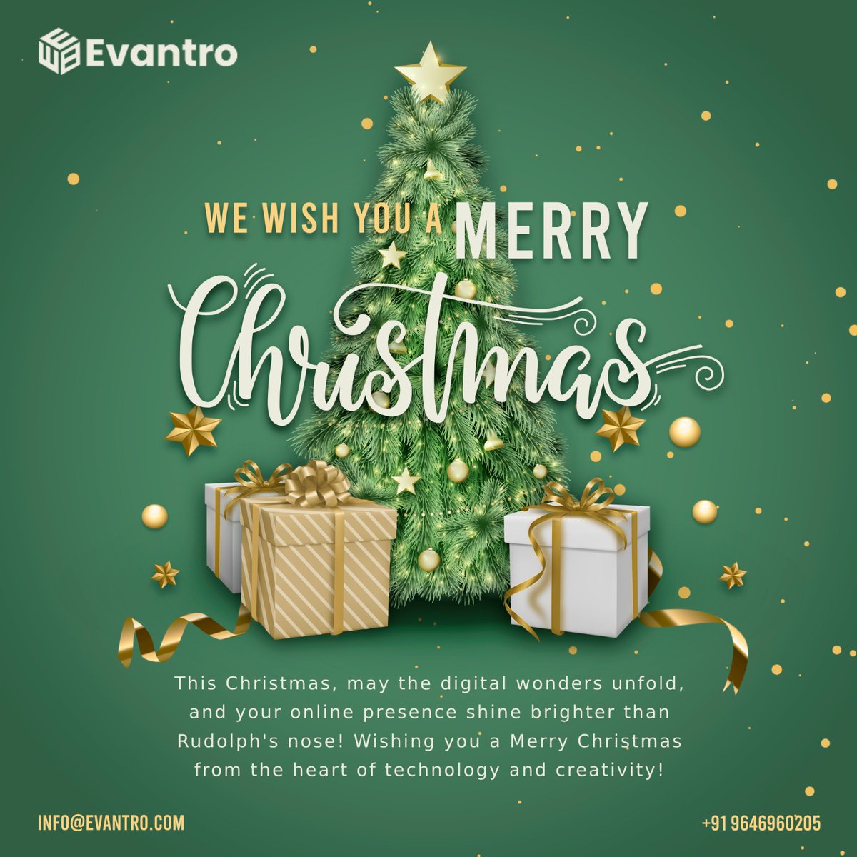 EvantroTech's tweet image. This Christmas, may the @digitalwonders unfold, and your #onlinepresence shine brighter than Rudolph&apos;s nose! At #Evantro, we&apos;re not just #buildingwebsites, we&apos;re crafting digital dreams.