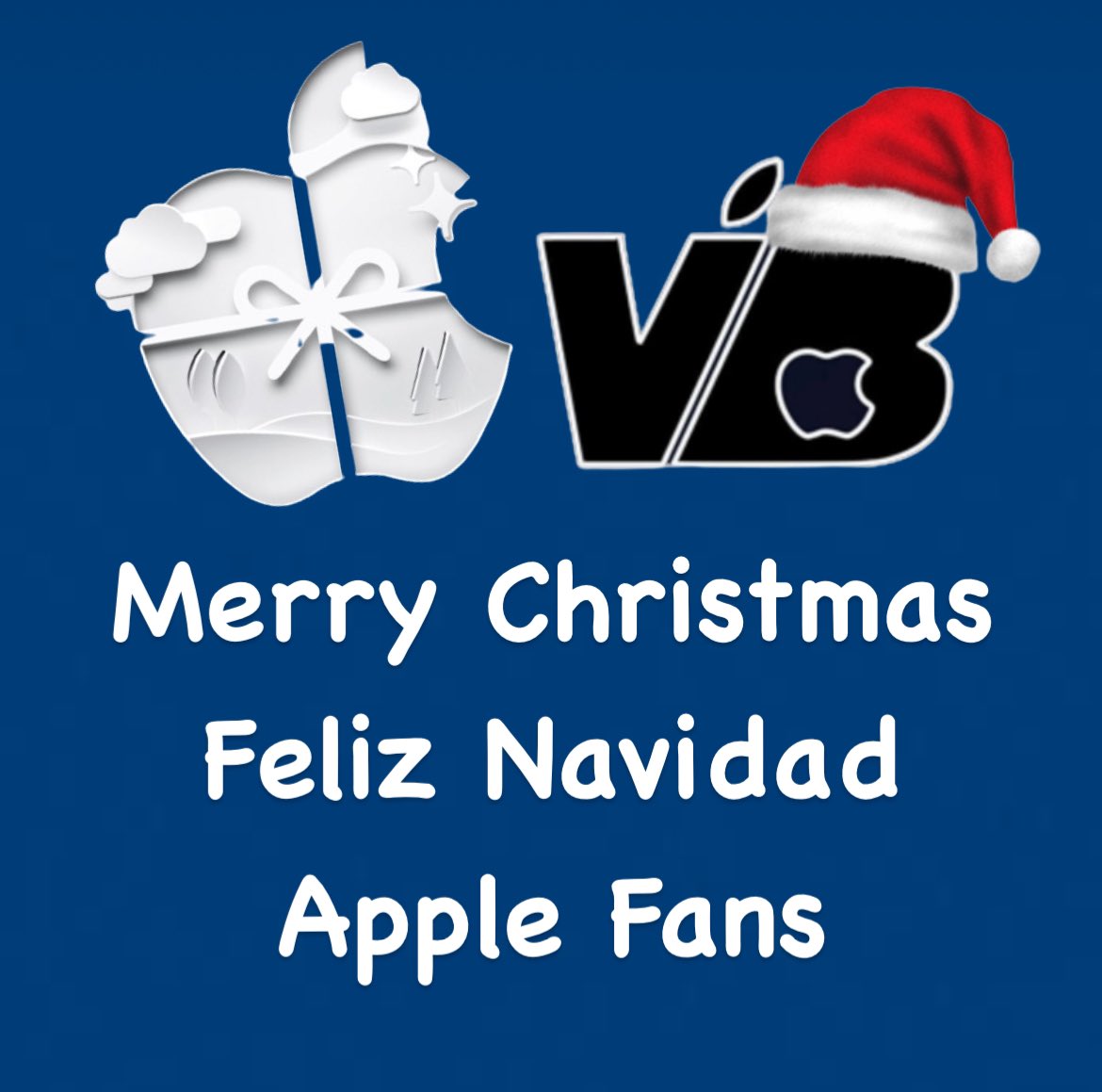 vbappleworld's tweet photo. Feliz Navidad🎄🎁Gracias a todos por vuestro apoyo en mis redes sociales durante este año. Os deseo a todos un buen final de 2023 y que el próximo año pueda ser un gran año para todos y para Apple. inc también. Pensar diferente siempre 🍏👍 #apple #applegeek #Navidad2023 https://t.co/sI5ntRpPDu