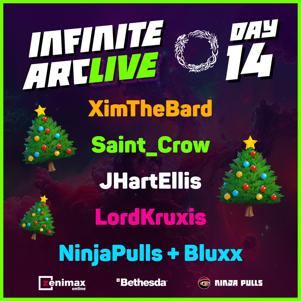 Train still going strong!! 
More amazing streamers today 🤩
Full schedule: raidtra.in/events/6

<a href="/V3RO/">Vero</a> is on right now! 

#InfiniteArcLIVE #ESOFam 

Merry Christmas everyone!!!