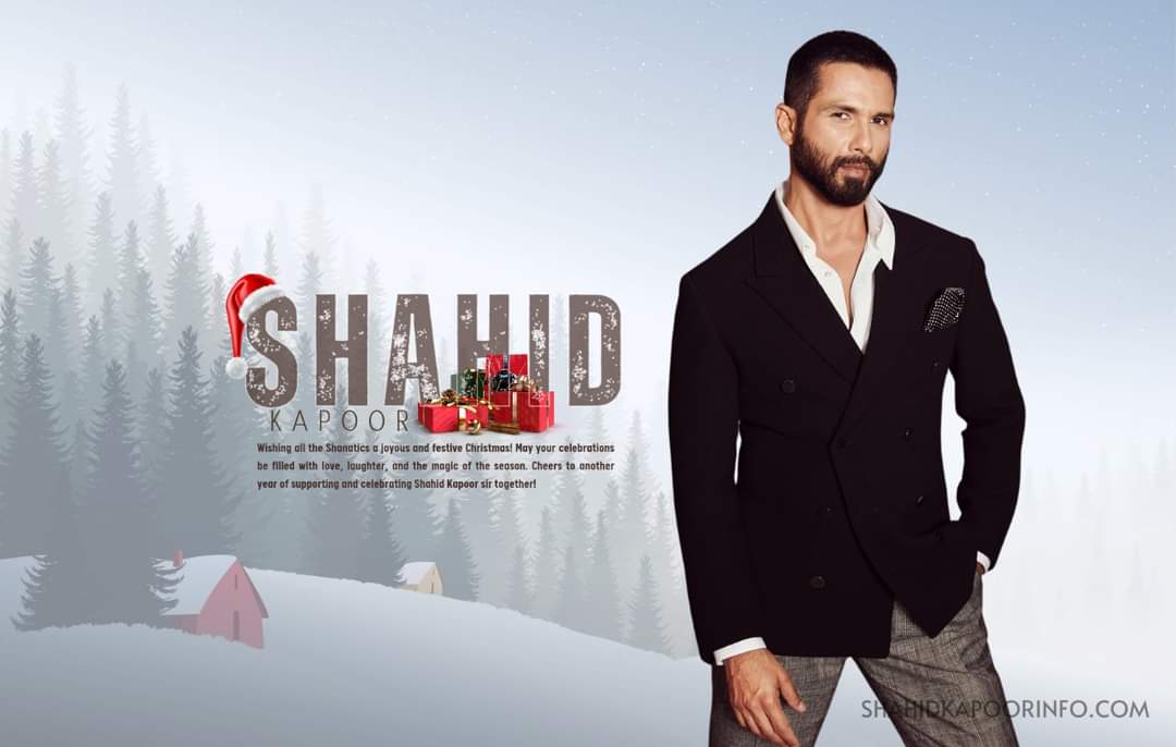 Wishing @shahidkapoor sir and all the Shanatics a joyous and festive Christmas! May your celebrations be filled with love, laughter. Cheers to another year of supporting and celebrating Shahid Kapoor together! 
#ShahidKapoorInfo #shahidkapoor #merrychristmas #christmas