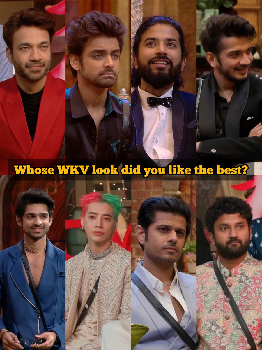 Handsome hunks of BB17! Whose WKV look did you like the Best? Tell us in the comments. #biggboss17 #bb17 #vickyjain #abhishekkumar #MunawarFaruqui #AnuragDobhal #SamarthJurel #chintu #Aoora #ArunMashetty #neilbhatt