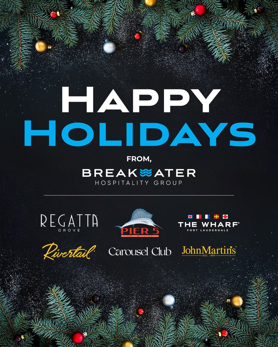 Wishing you all a season filled with joy, laughter, and cherished memories. From our family at Breakwater Hospitality Group to yours, happy holidays! 🎄✨❤️