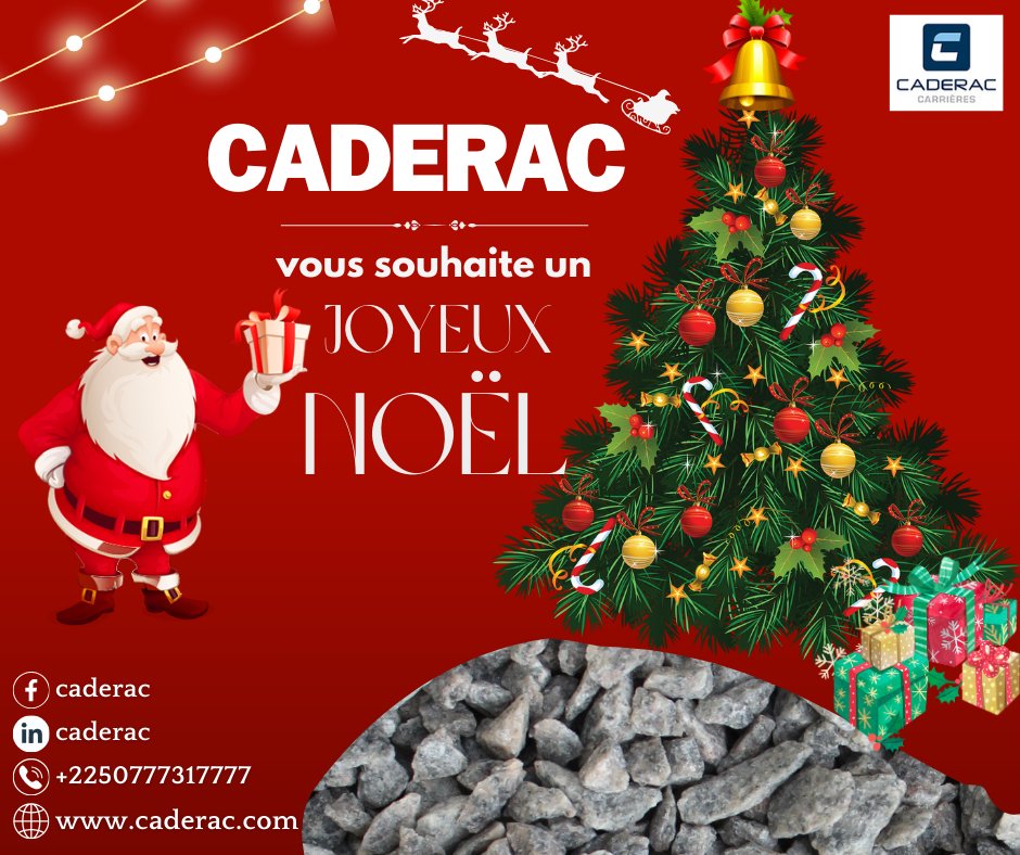 caderac_SA's tweet photo. CADERAC, le professionnel du gravier vous souhaite un joyeux Noël🥳!
https://t.co/etHLCvhbKh #caderac #Constructions #Route #bâtiments #Travaux #Architecture #BTP https://t.co/2si84y5l2v