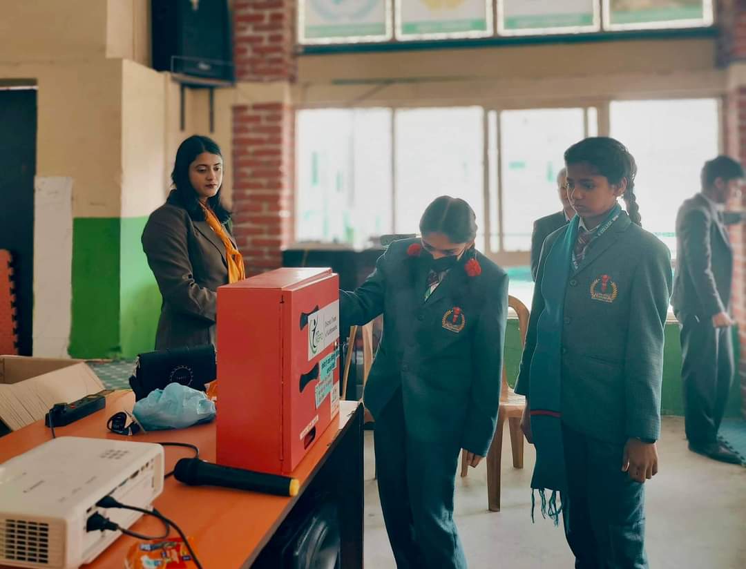TeamNEPO's tweet photo. The initiative was lead by Team NEPO Kathmandu's Membership Coordinator Bharosha Adhikari and her team.  

#MenstrualHygiene #HealthFirst #SanitaryPadVendingMachine #CommunityServices #HealthAwareness #HealthandWellbeing #TeamNEPO #TeamNEPOKathmandu https://t.co/J3OPNOwCDg