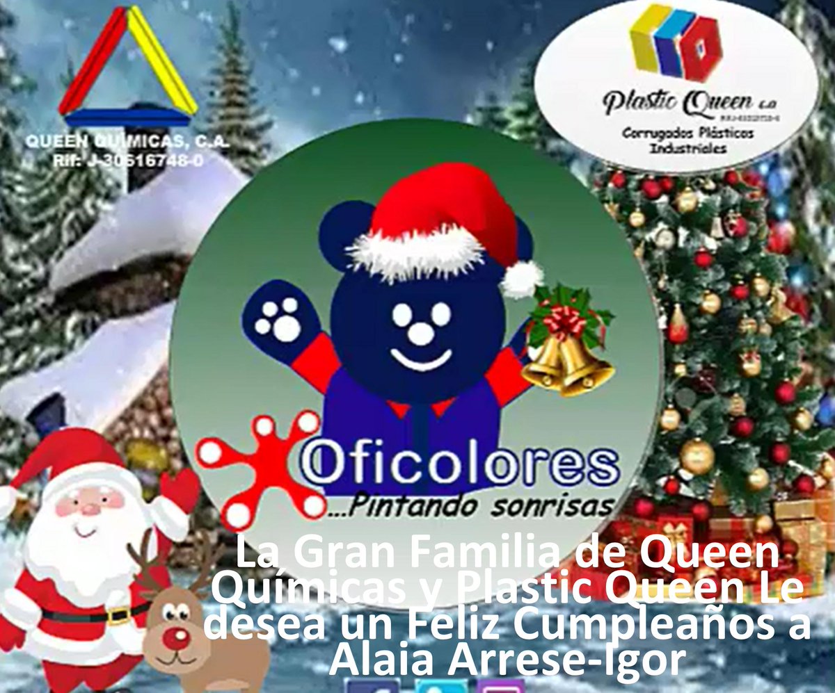 plasticqueenca's tweet photo. #efemerides #libreriasvenezuela #libreriasvalencia #feriaescolar2019 #productosescolares #pegaescolar #pinturaalfrio #pintadedos #25dic La Gran Familia de Queen Químicas y Plastic Queen Le desea un Feliz Cumpleaños a Alaia Arrese-Igor https://t.co/pbXbhnbBzt