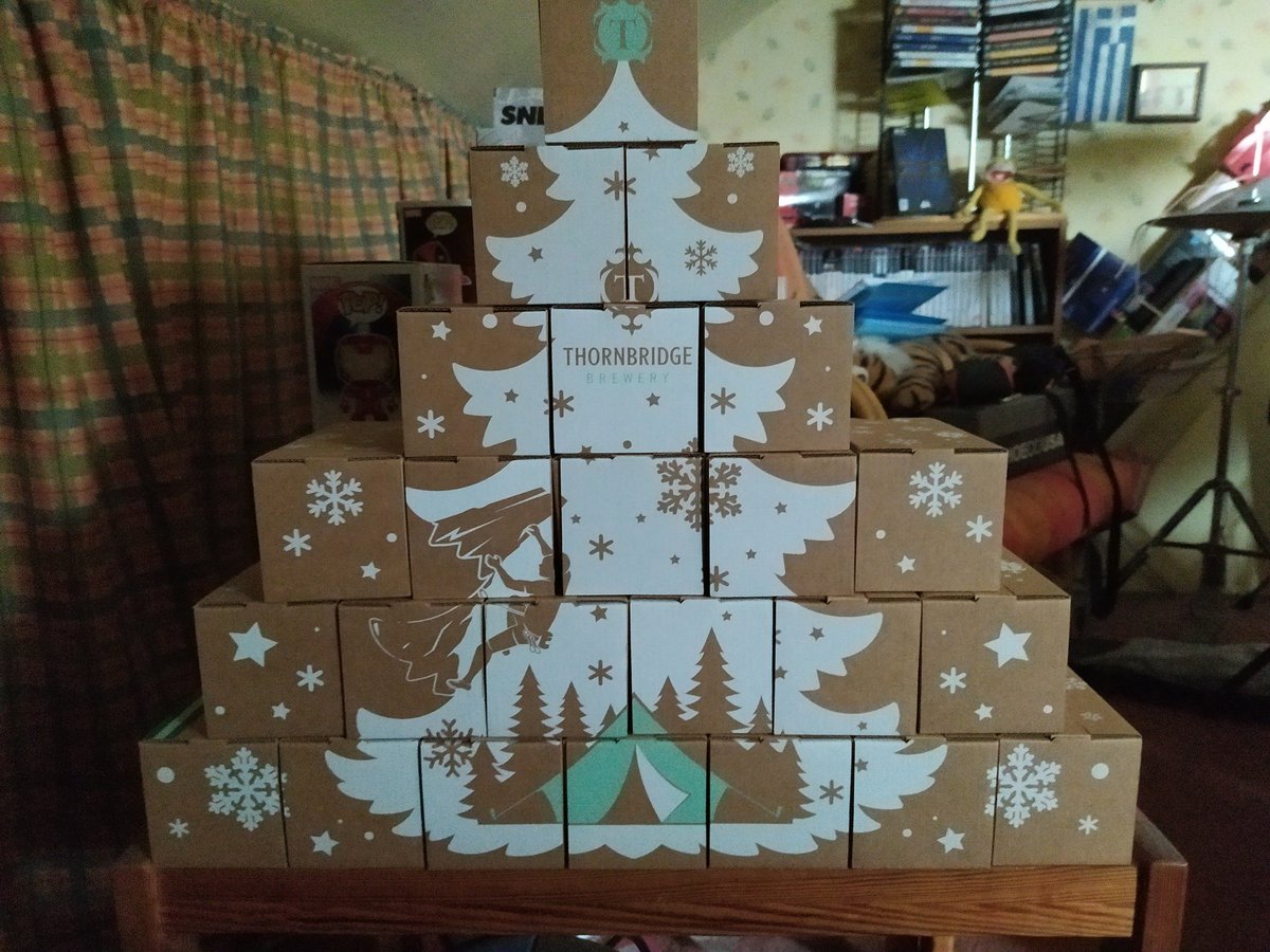 AlWantsToGame's tweet photo. With the 25th beer revealed and put in place, the @thornbridge advent calendar is complete. Merry Christmas to all! https://t.co/3RZew2JtZa