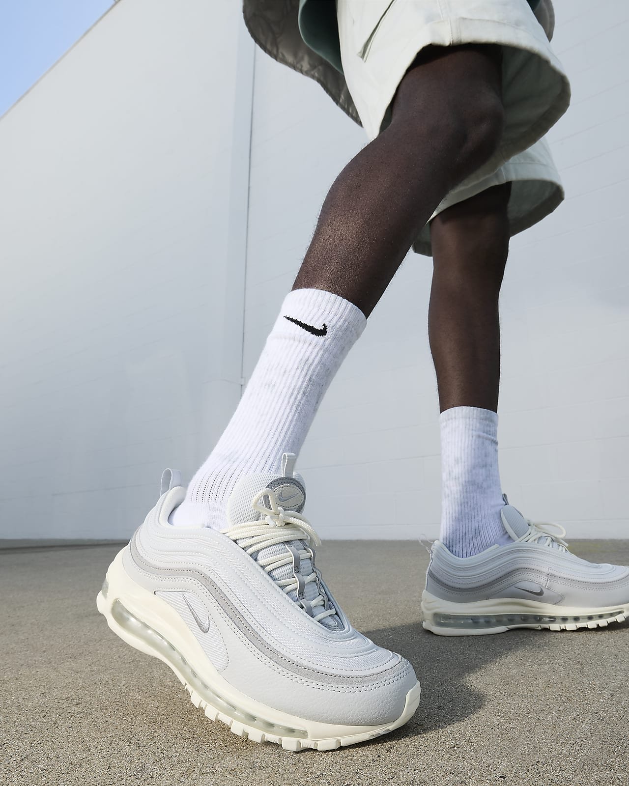 Air max 27 triple white on feet best sale