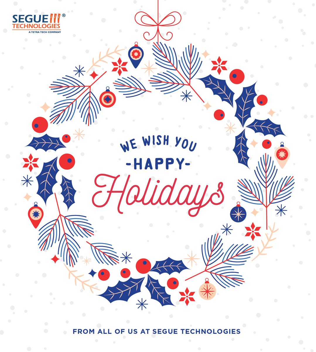 seguetech's tweet photo. Wishing you lots of love, peace, and happiness. Happy holidays!

#SegueTechnologies #TetraTech #BestWishes #HolidaysWishes https://t.co/VMMJttOW0I