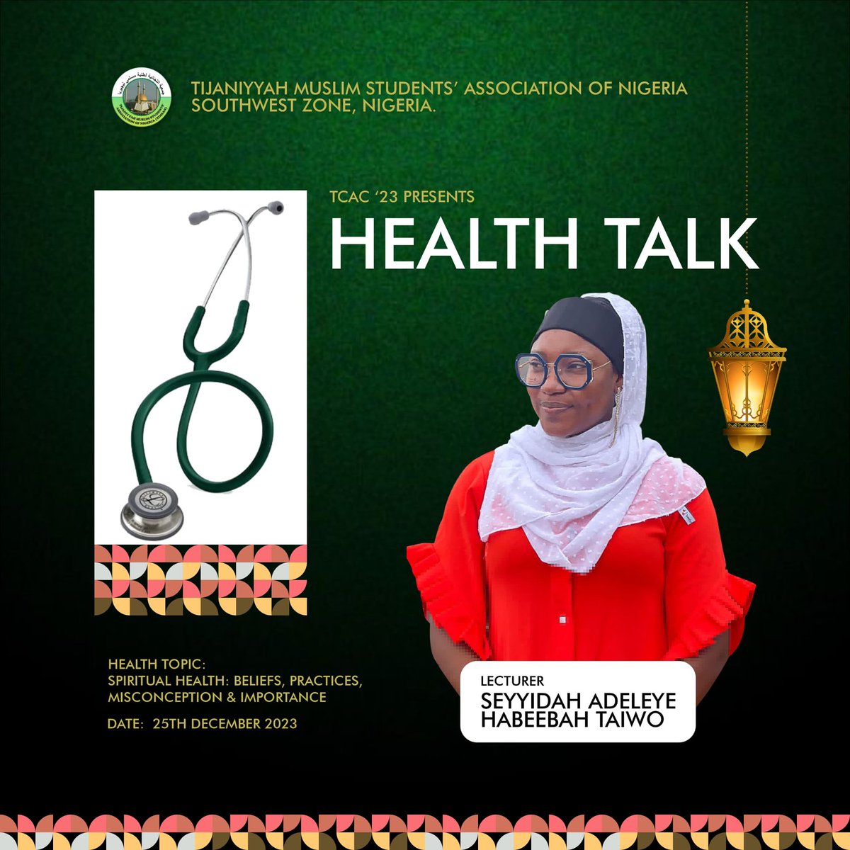 timsan_sw_zone's tweet photo. Being healthy goes beyond feeling fine, and even anger is a spiritual disease.
Seyyidah Adeleye Habeebah just did justice to the Health Awareness Talk🤭.
What was your take home from the discussion?
#TCAC2023
#FAITHFLIX
#TIMSANSOUTHWEST https://t.co/JccDTf5L1k