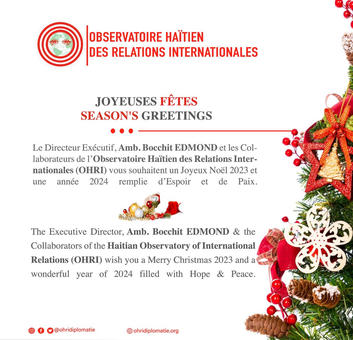 Observatoire Haïtien des Relations Internationales (@ohridiplomatie) on Twitter photo 