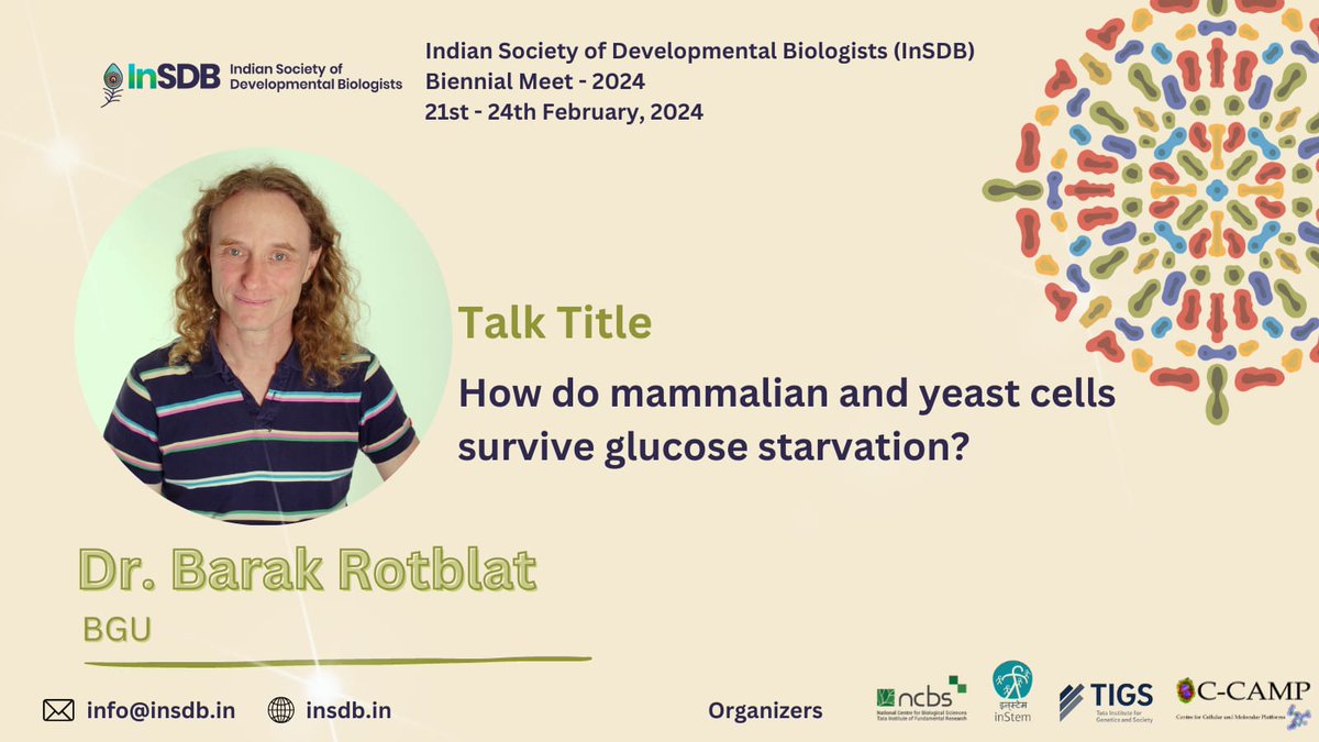InSDB_79's tweet photo. Introducing our next speaker, Dr Barak Rotblat @BarakRotblat from Ben Gurion University of the Negev. The Rotblat laboratory examines the molecular biology of cancer from the perspective of lncRNA and protein translation.
Looking forward to your talk at #InSDB2024 https://t.co/wQznWdFDot