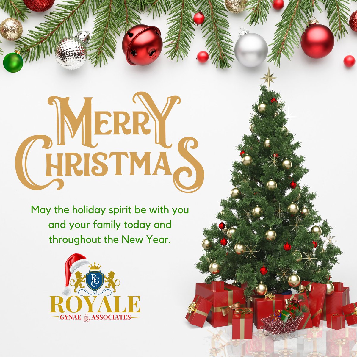 royalegynae's tweet photo. Wishing you and your loved ones a joyous holiday season and a prosperous New Year filled with the warmth of the holiday spirit.

#merrychristmas #happynewyear #royalegynaeassociates #rgamedical https://t.co/GguEd2u7Oc