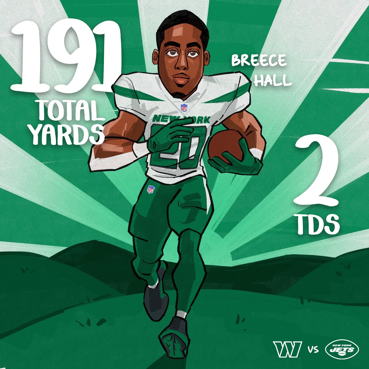 nyjets's tweet image. He really went Breece The Beast mode yesterday.

@BreeceH | #ProBowlVote