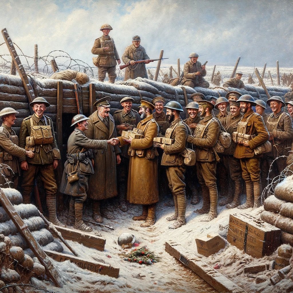 The Christmas Truce of 1914: A Moment of Peace in the Midst of War 🕊️ #History #WWI #ChristmasTruce