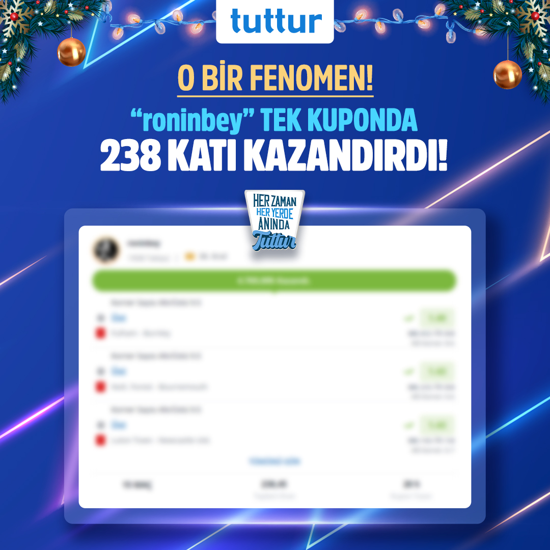 Onun işi kazandırmak! 'roninbey' tek kuponda tam 15 maçı doğru tahmin etti, kendine güvenenlere 238 katı kazandırdı. İşte efsane kupon👉tuttur.com/sosyal/kupon-d…