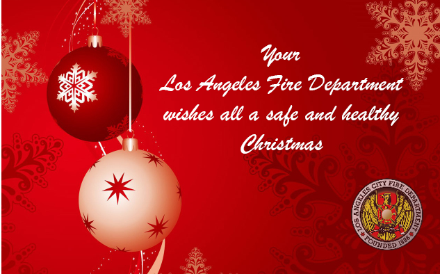 LAFDtalk's tweet photo. The Los Angeles Fire Department wishes you a Merry Christmas!! https://t.co/K6JM6AmtKG