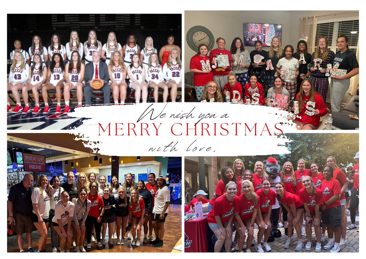 USCAWBB's tweet photo. Merry Christmas 🎄 from USCA Women’s Basketball ❤️ https://t.co/jj3rP9vGGL