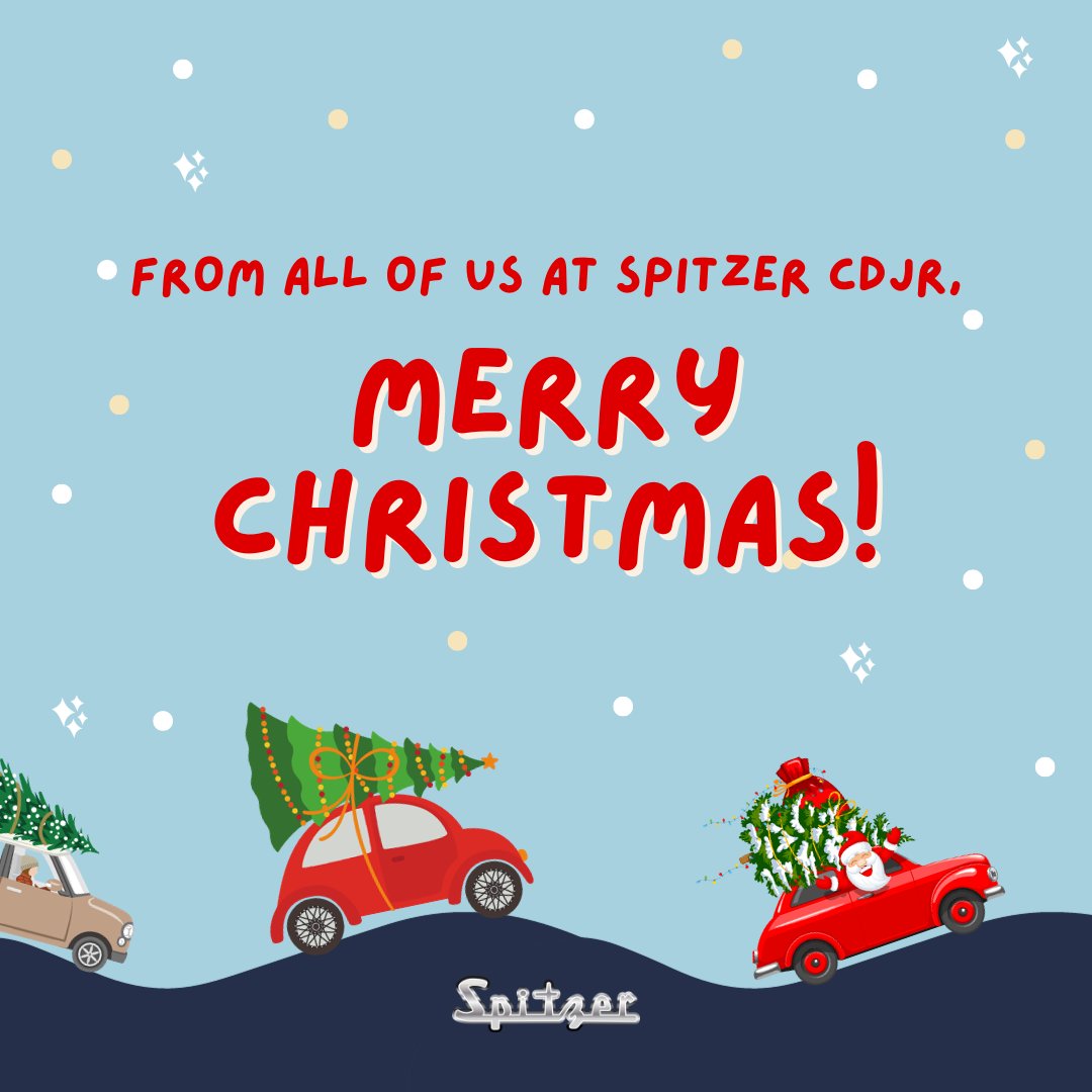 cdjrhomestead's tweet photo. Merry Christmas from our Spitzer family to yours! 🎄✨ 

Here are our holiday hours:

Dec 24: CLOSED
Dec 25: CLOSED
Dec 31: Service until 4 PM, Sales until 6 PM
Jan 1: CLOSED
Jan 2: CLOSED https://t.co/c0lbWkCjOD