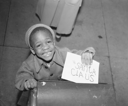 The DPLA team wishes a very  Merry Christmas to all who celebrate!
This adorable image, taken by Lloyd Rule, c. 1940-50, is from <a href="/denverlibrary/">Denver Public Library</a> and Plains to Peaks Collective via dp.la.