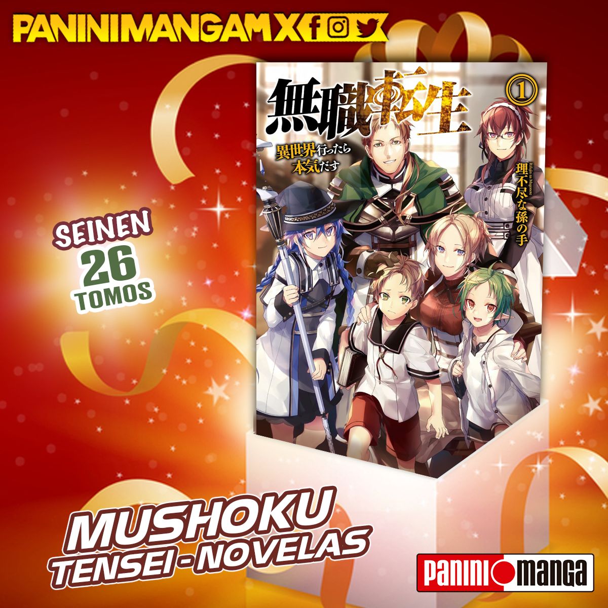 PaniniMangaMx's tweet image. 🗡️✨ Renacer en un mundo mágico después de una vida llena de errores. Rudeus Greyrat se aferra a esta segunda oportunidad para enmendar su pasado y vivir una vida mejor.

Las novelas de Mushoku Tensei llegarán muy pronto.
Mic drop 🎤
