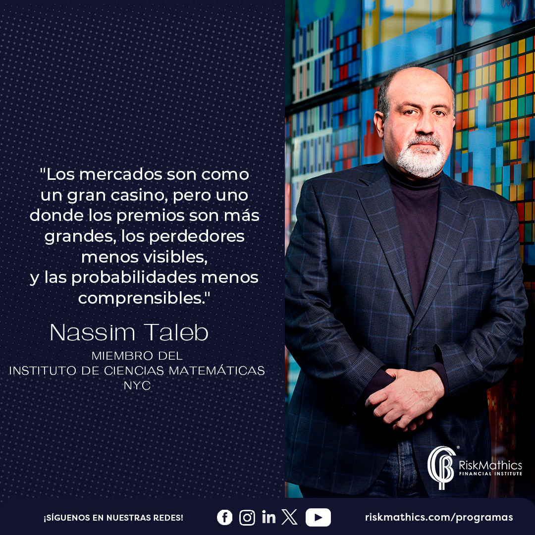 RiskMathicsFI's tweet photo. "Los mercados son como un gran casino, pero uno donde los premios son más grandes, los perdedores menos visibles,
y las probabilidades menos comprensibles."
- Nassim Taleb - Miembro del ICM de Nueva York.

#riskmathics #risk #LearningFromTheMasterMindsInFinance #NassimTaleb #ICM https://t.co/LQPGpLuspG