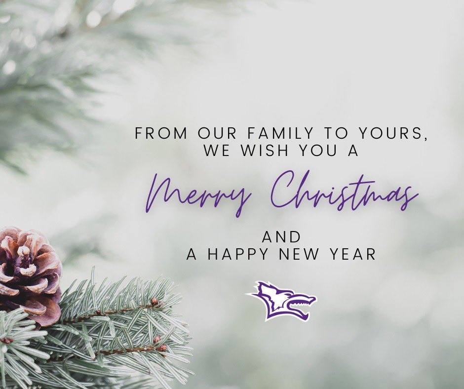 KWUSoftball's tweet photo. Merry Christmas to the best Pack out there 💜🐺 We hope you have a blessed day! 🎄 https://t.co/XbGty8TO0j