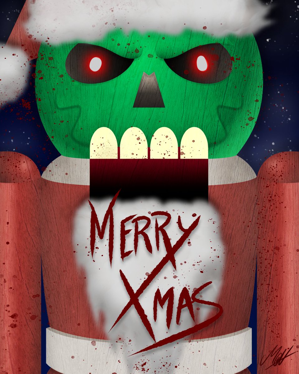 On the last day of #Eddvent, Zanta wishes you all a violent night… Merry Christmas from everyone here at Eddsworld. Thank you all for your continued support. Art by @mattlobster