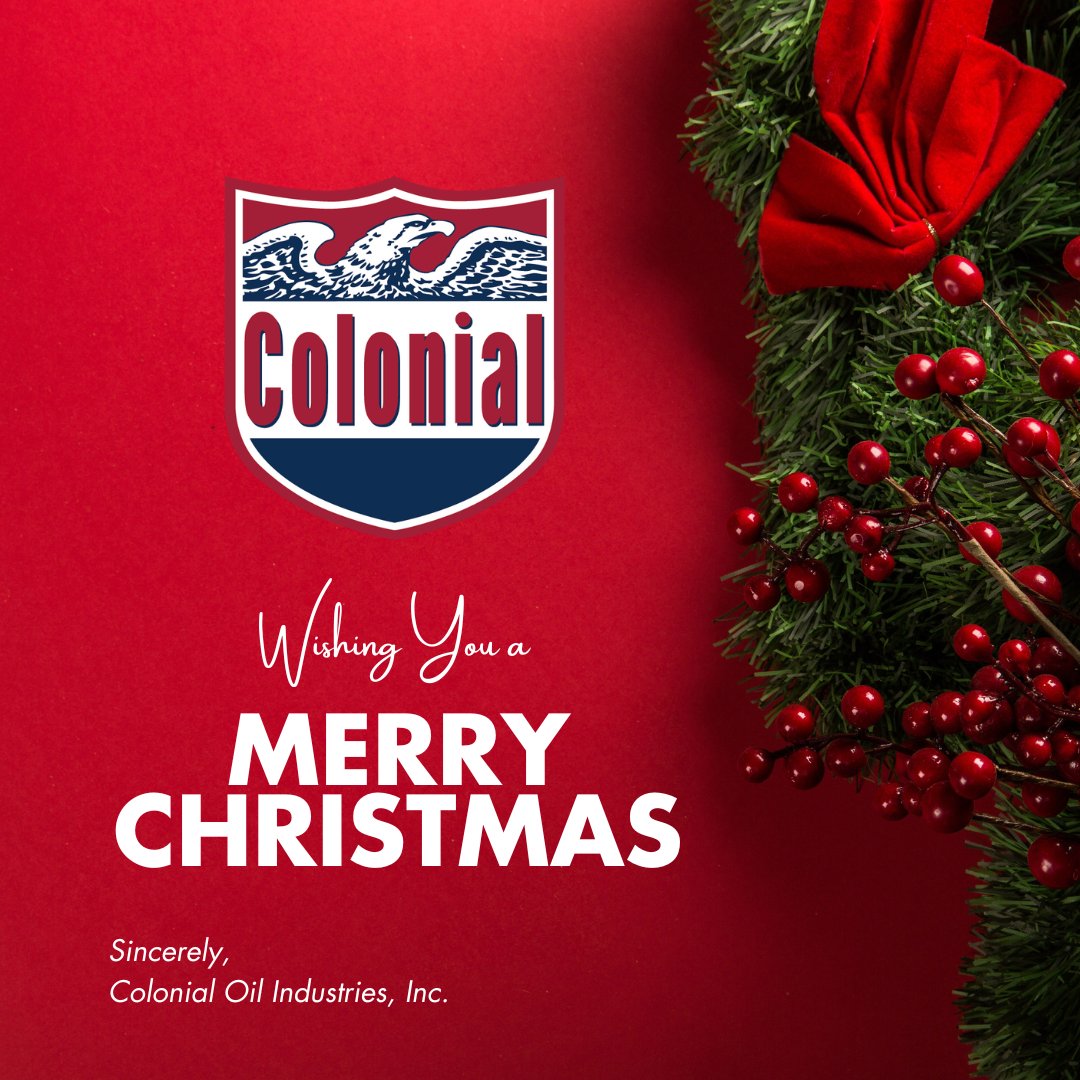 ColonialOilInd's tweet photo. Wishing everyone a holiday season overflowing with joy, laughter, and good cheer.

From our family to yours, Merry Christmas and Happy Holidays! https://t.co/bBONpfxugW