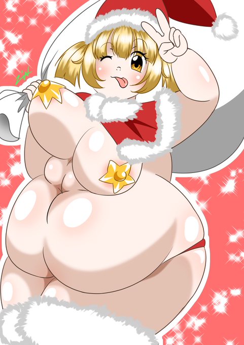 案の定遅れましたが、クリスマス絵完成!!今年はぽっちゃりサンタさんで…! 
