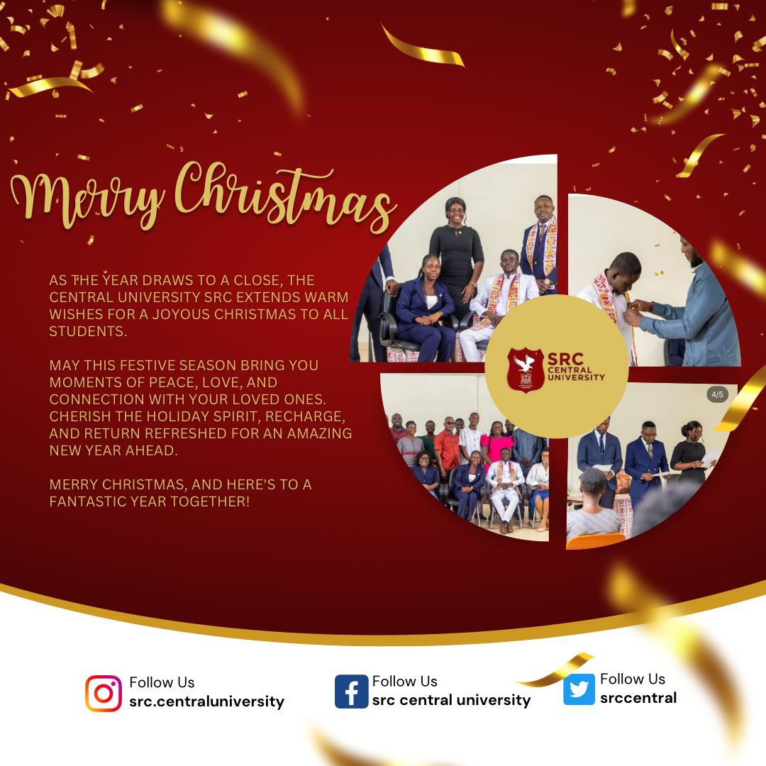 The SRC wishes students a happy festive🥂🎄
May this holiday be filled with Love ❤️ 
Cheers! 🎊
#Cusrc
#MerryChristmas #MerryChristmas2023