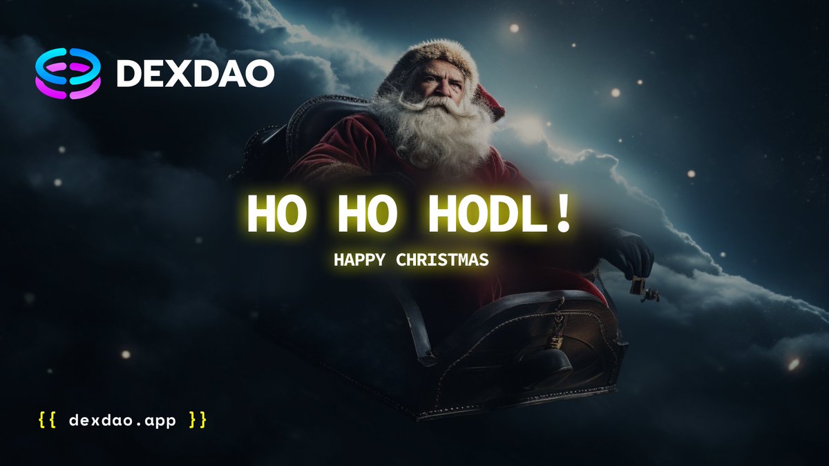 Sending warm #holiday wishes from the DEXDAO team! 🎄✨ Don't forget to gear up for the upcoming #BTC #ETF approval day!