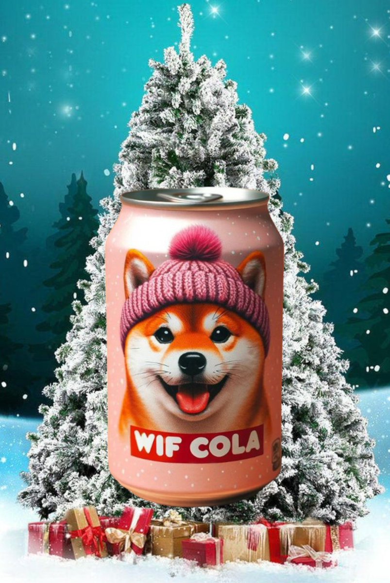wif_cola's tweet photo. Wishing everyone a Merry Christmas from #WifCola 🎄✨ May your day be filled with joy, laughter, and the warmth of festive moments. Cheers to love, peace, and celebrating with loved ones. #Christmas #Solana https://t.co/zZ2QqmQJyx