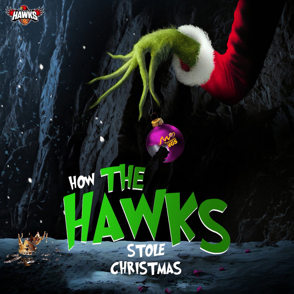 illawarrahawks's tweet photo. HAWKS ARE THE KINGS OF CHRISTMAS‼️‼️🎄

MERRY CHRISTMAS HAWKNATION! 

#WeRiseTogether https://t.co/C1NXfVhNDh