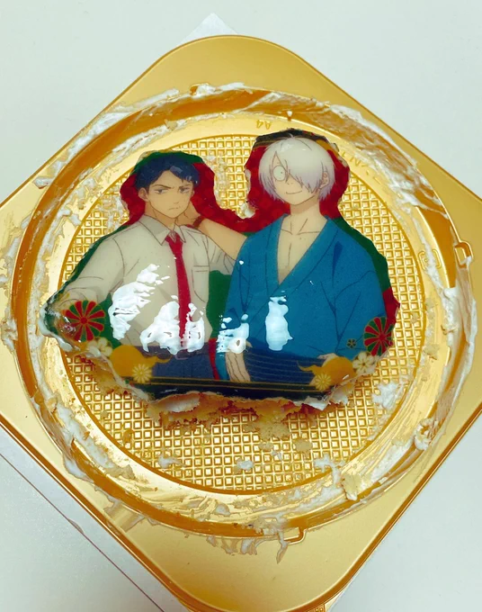 ホールケーキで型抜きすな(お食べ途中お写真お注意!) 