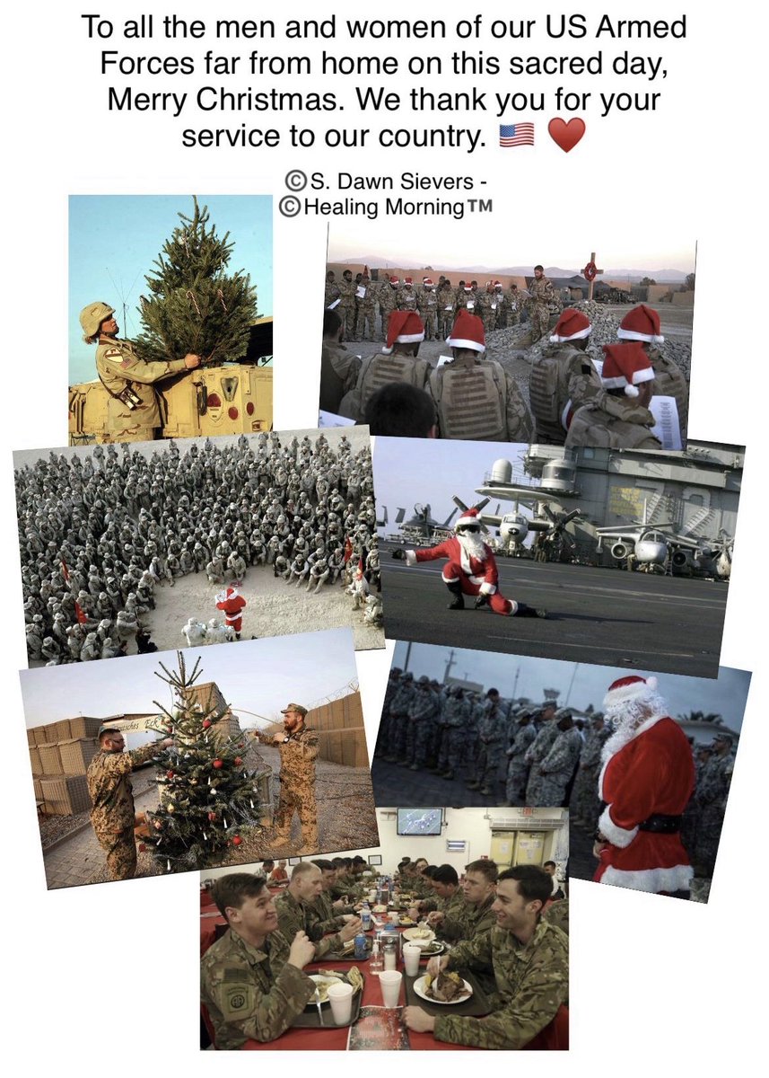 sds2965's tweet image. Merry Christmas to all our US Armed Services who are far from home today. We thank you for your service to our country. ❤️ 🇺🇸