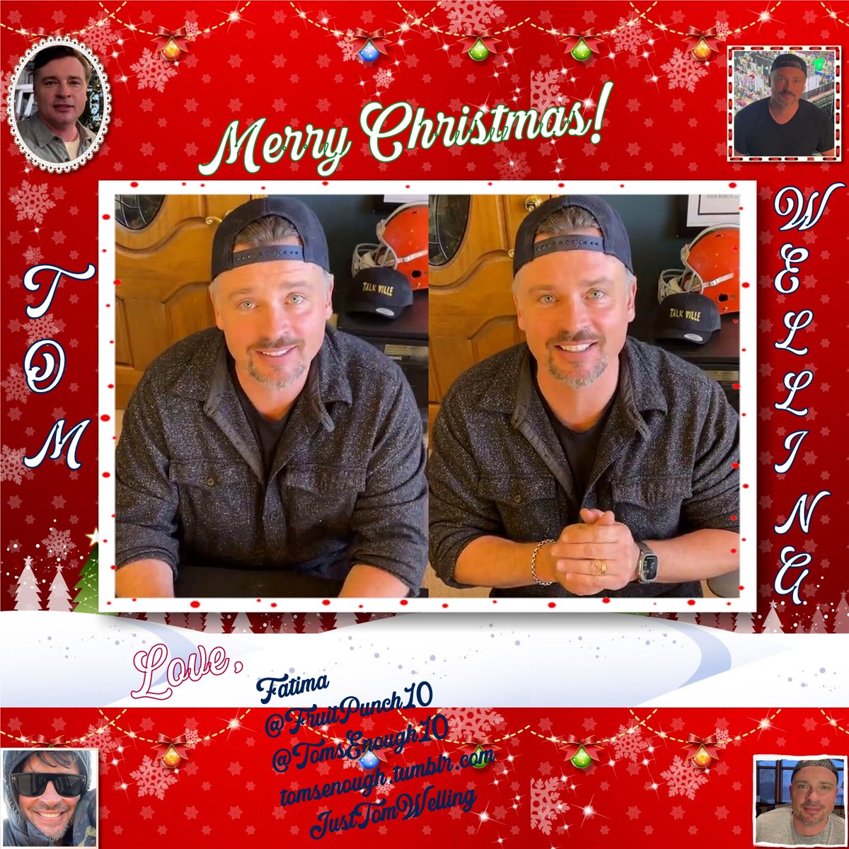FruitPunch10's tweet photo. Merry Christmas, Tom Welling! Thanks for all the beautiful things I still have yet to say thank you for, and Happy Holidays! Sending lots and lots and lots and lots & lots of love your way, Fatima #TomWelling #Smallville #Lucifer #Professionals #DeepSix #TheWinchesters #ColdDeck https://t.co/LVSqaNDBT7