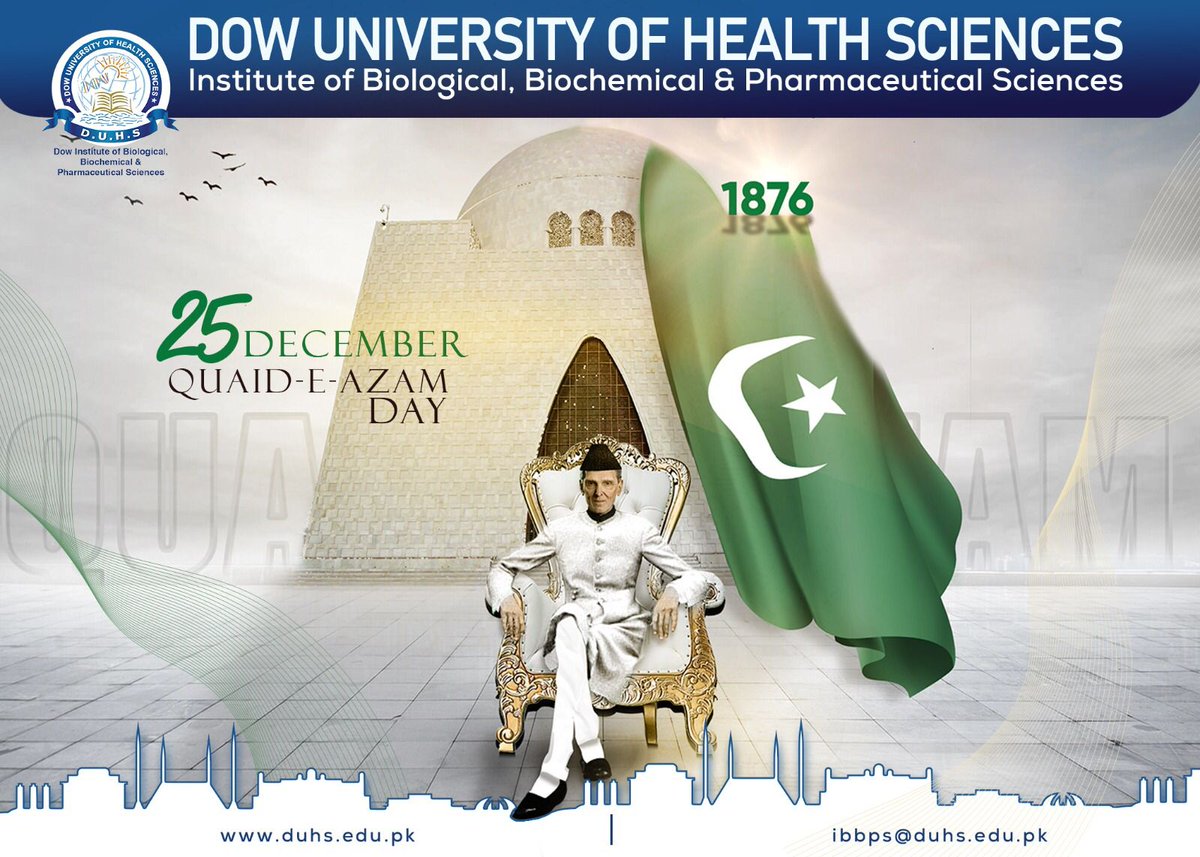 IBBPS_DUHS's tweet photo. Today, we celebrate the birthday of our beloved Quaid-e-Azam Muhammad Ali Jinnah, the founder of Pakistan. He was a visionary leader who fought for the rights and dignity of the Muslims of India. He is our pride and inspiration. Happy Quaid-e-Azam Day!

#IBBPS #DUHS #Quaideazam https://t.co/xwVDtyirjA