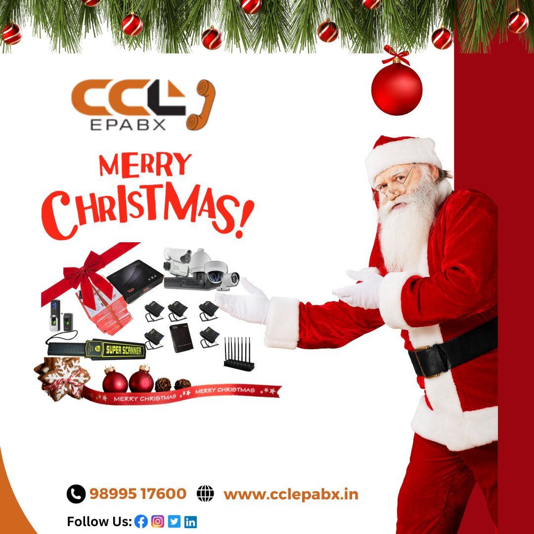 CclEpabx's tweet photo. 🎄✨ Merry Christmas from all of us at CCLEPABX!
🎅🎁 May your day be filled with love, laughter, and the warmth of cherished moments. Here's to joy, peace, and the spirit of giving.
Visit:- https://t.co/KseOkXjcCQ
#MerryChristmas #CCLEPABX #CelebratingTogether #securitysystem https://t.co/6RiBOeaqYI