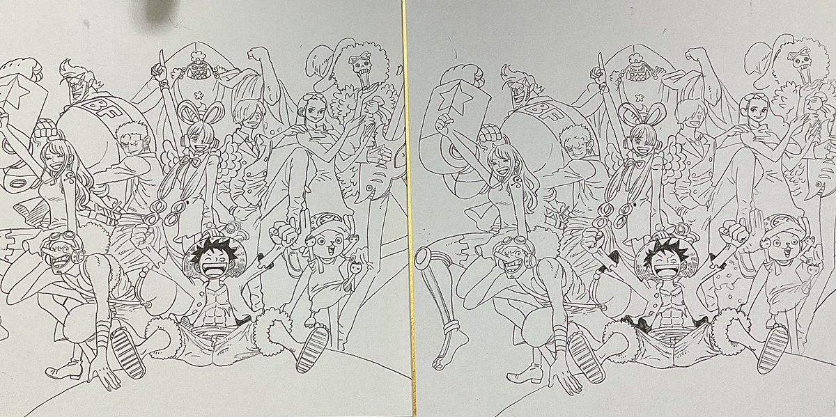 模写、しかもカーボン紙の転写、よって同じ絵を五回描いてることになる。 