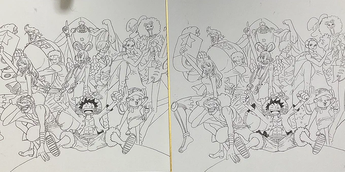 模写、しかもカーボン紙の転写、よって同じ絵を五回描いてることになる。 