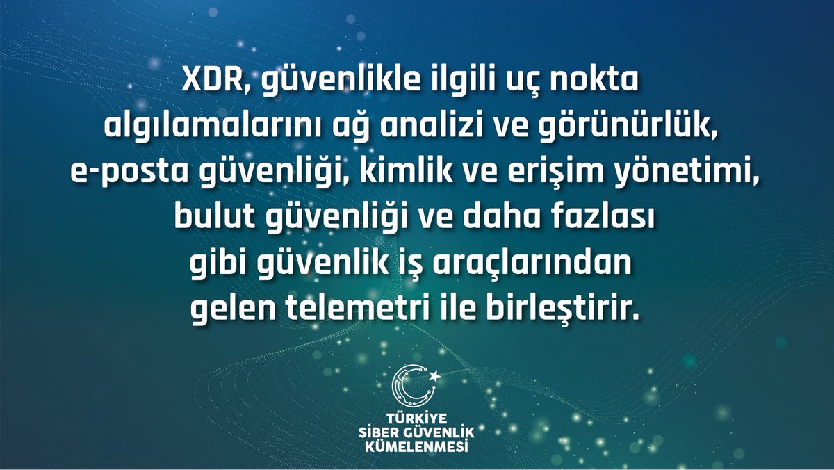 siberkume's tweet photo. XDR Nedir?
#xdr #sibergüvenlik #CyberSecurity https://t.co/EqbppJI6aC