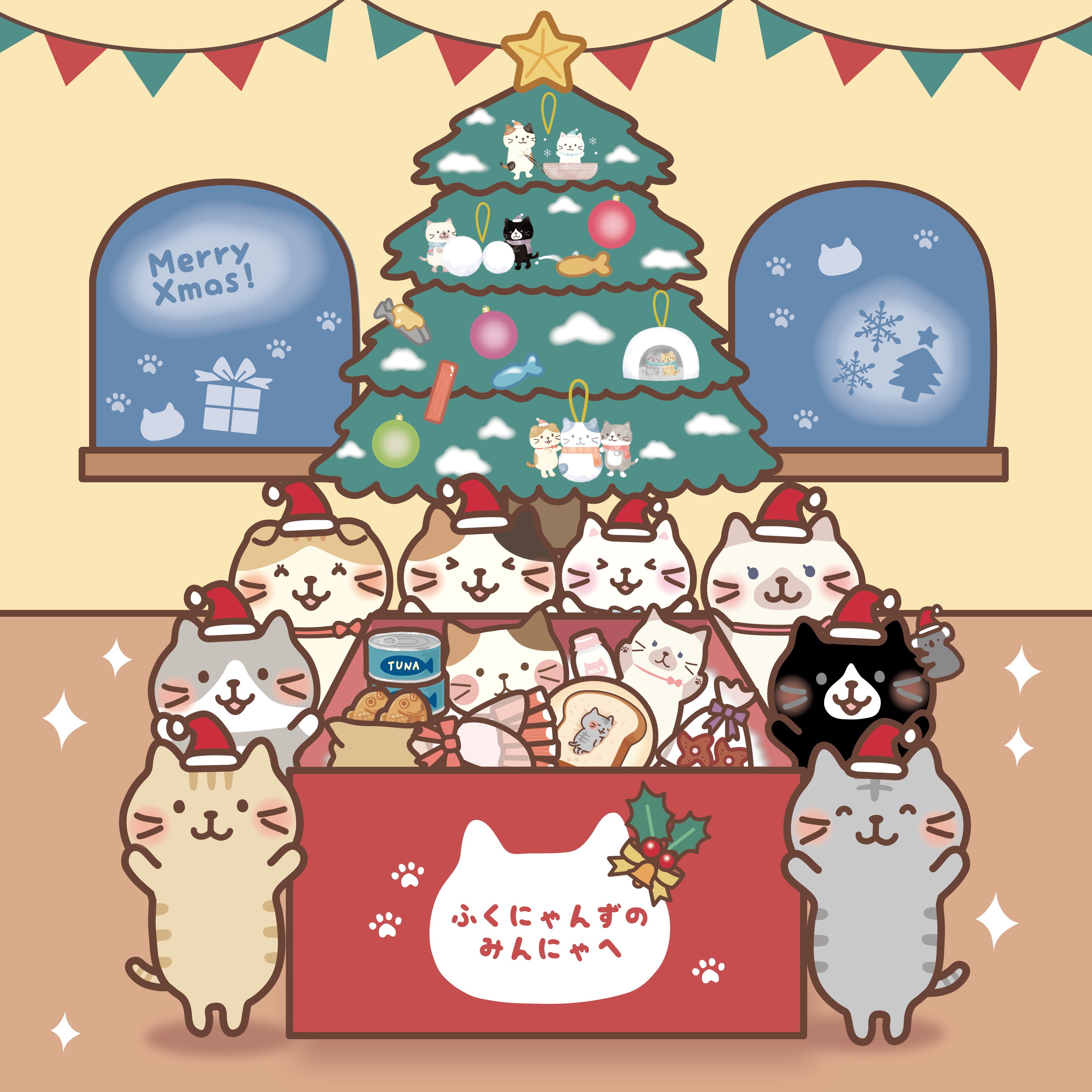 にゃんにゃんにゃんこ　にゃんこカフェ　クリスマスリース Yahoo!オークション -「にゃんにゃんにゃんこカフェ」の落札相場