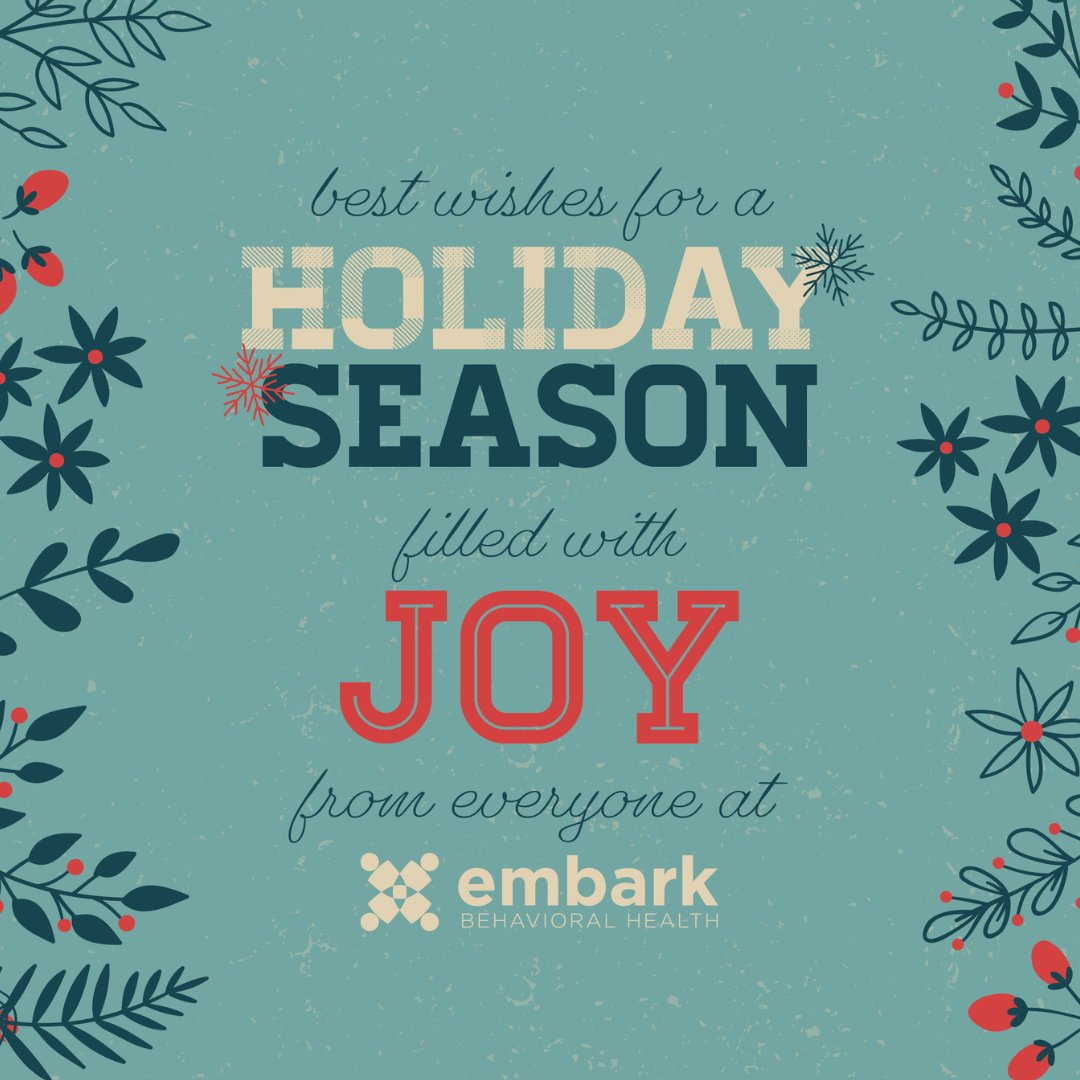 embarkbh's tweet image. Wishing you all a day full of the things that you bring you joy.
🧡 The Embark Behavioral Health team
#CreateJoy #HealGenerations #TheEmbarkDifference #mentalhealth #happyholidays