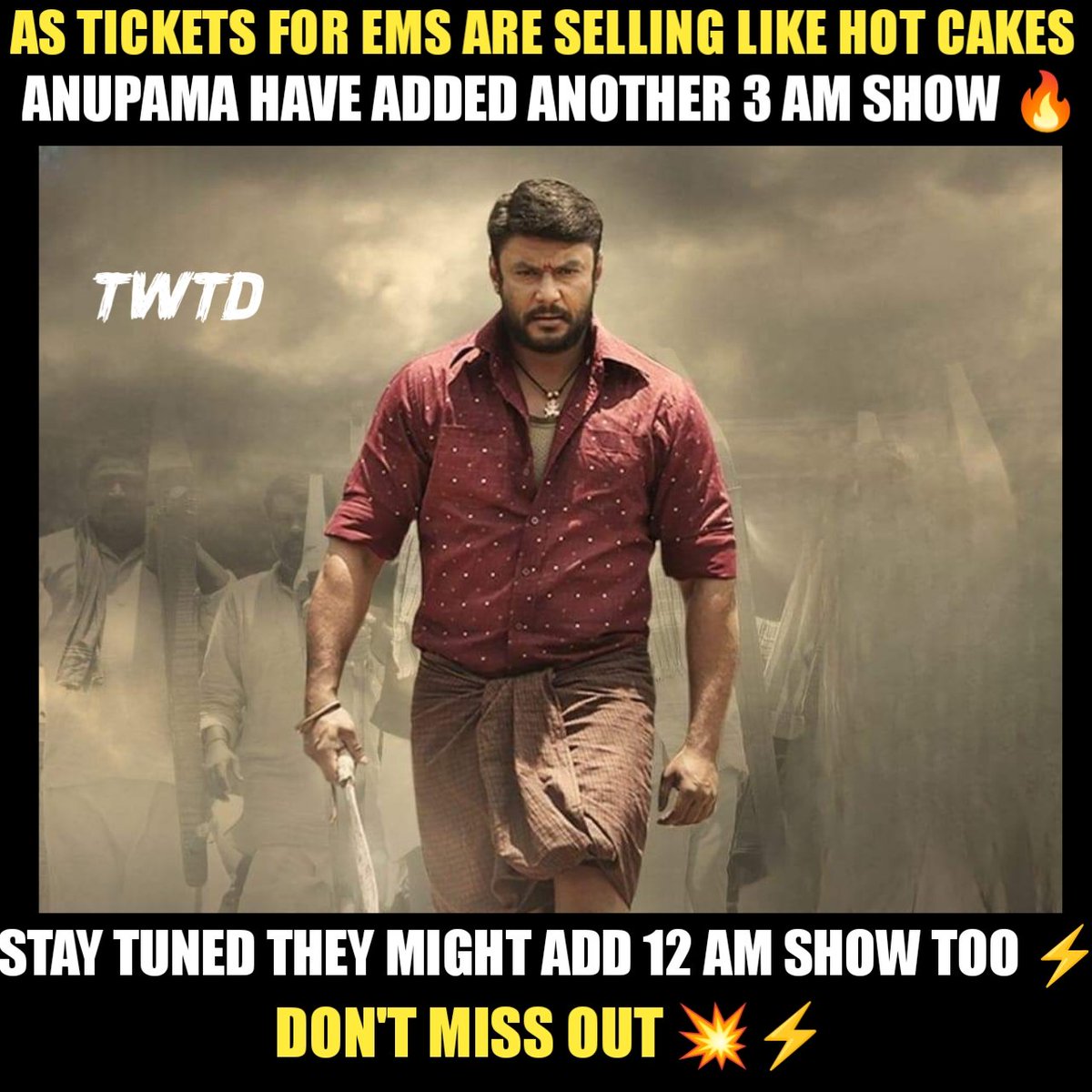twtd171's tweet photo. Main theatre celebrations nodi urkondu nav yak adru tagolila movie na anta ankobeku s*..  Hagirute hawli ⚡💥
#DBoss𓃰 #DarshanThoogudeepa 
@dasadarshan https://t.co/5AGl7bSmMY