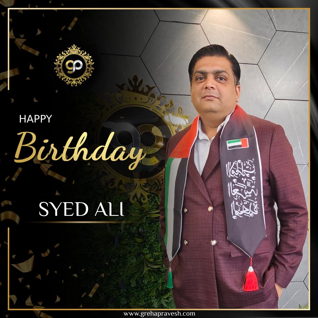 GrehaPraveshRE's tweet photo. Syed, there's a message for you it says "HAPPY BIRTHDAY" https://t.co/iaXXQx4V6t